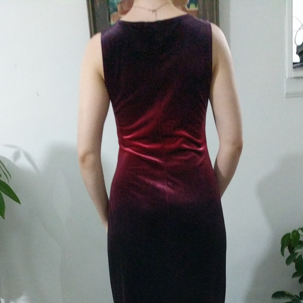 90s Vintage My Michelle ombre velvet dress